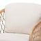 Baxton Studio Patsy Modern Bohemian White Fabric and Natural Brown Rattan Armchair 224-12730-ZORO - alternate 8